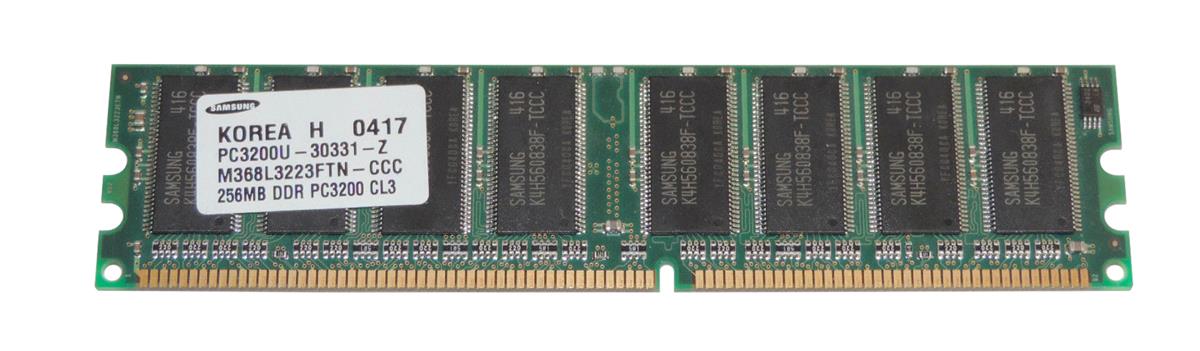 M368L6423FTN-CCC Samsung 512MB PC3200 DDR-400MHz non-ECC Unbuffered CL3 184-Pin DIMM Memory Module