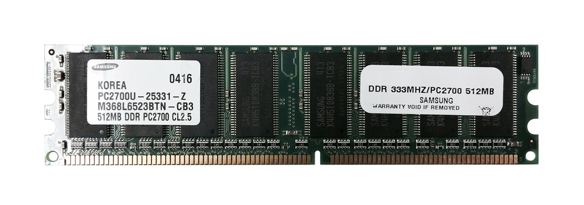 M4L-PC1333ND1S825D-512M M4L Certified 512MB 333MHz DDR PC2700 Non-ECC CL2.5 184-Pin Single Rank x8 DIMM