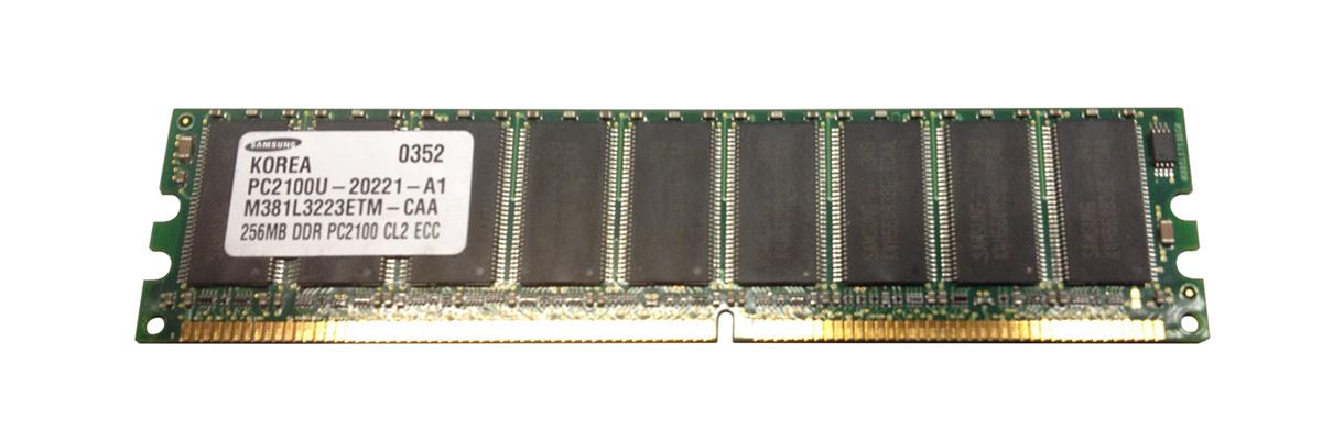 M381L3223ETM-CAA Samsung 256MB PC2100 DDR-266MHz ECC Unbuffered CL2.5 184-Pin DIMM Memory Module