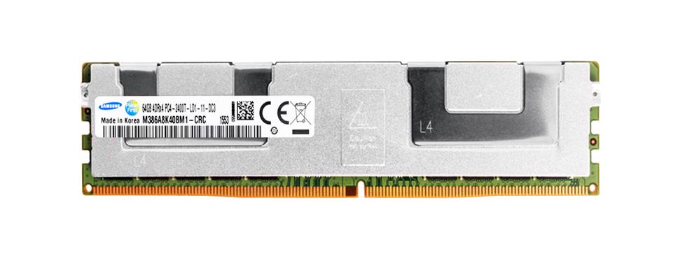M386A8K40BM1-CRC Samsung 64GB PC4-19200 DDR4-2400MHz Registered ECC CL17 288-Pin Load Reduced DIMM 1.2V Quad Rank Memory Module