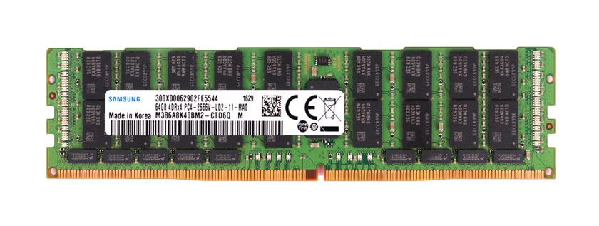 M386A8K40BM2-CTD6Q Samsung 64GB PC4-21300 DDR4-2666MHz Registered ECC CL19 288-Pin Load Reduced DIMM 1.2V Quad Rank Memory Module