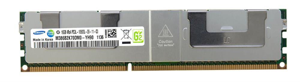 M386B2K70DM0-YH9 Samsung 16GB PC3-10600 DDR3-1333MHz ECC Registered CL9 240-Pin Load Reduced DIMM 1.35V Low Voltage Quad Rank Memory Module