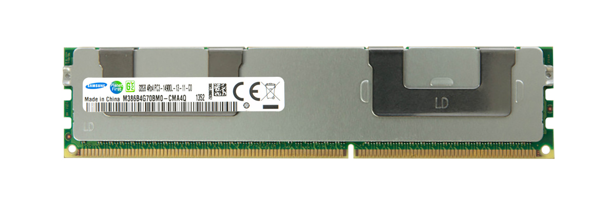 M386B4G70BM0-CMA Samsung 32GB PC3-14900 DDR3-1866MHz ECC Registered CL13 240-Pin Load Reduced DIMM Quad Rank Memory Module