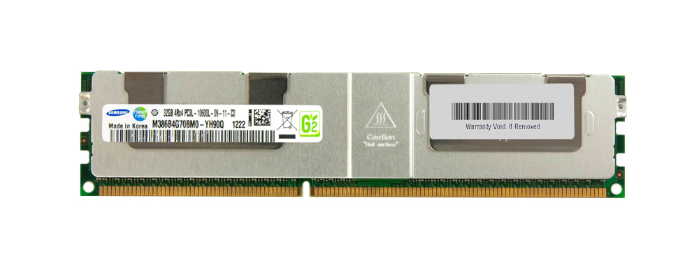 M386B4G70BM0-YH9 Samsung 32GB PC3-10600 DDR3-1333MHz ECC Registered CL9 240-Pin Load Reduced DIMM 1.35V Low Voltage Quad Rank Memory Module