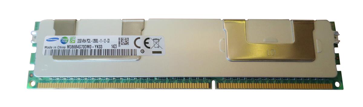 M386B4G70DM0-YK0 Samsung 32GB PC3-12800 DDR3-1600MHz ECC Registered CL11 240-Pin Load Reduced DIMM 1.35V Quad Rank Memory Module