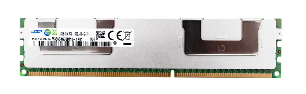 M386B4G70DM0-YK04 Samsung 32GB PC3-12800 DDR3-1600MHz ECC Registered CL11 240-Pin Load Reduced DIMM 1.35V Quad Rank Memory Module