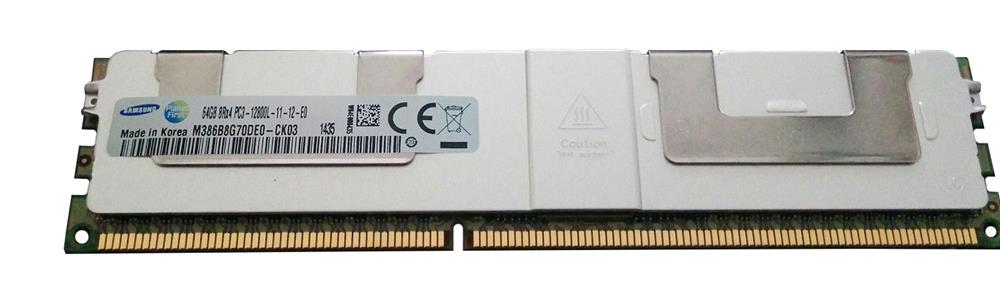 M386B8G70DE0-CK03 Samsung 64GB PC3-12800 DDR3-1600MHz ECC Registered CL11 240-Pin Load Reduced DIMM Quad Rank Memory Module