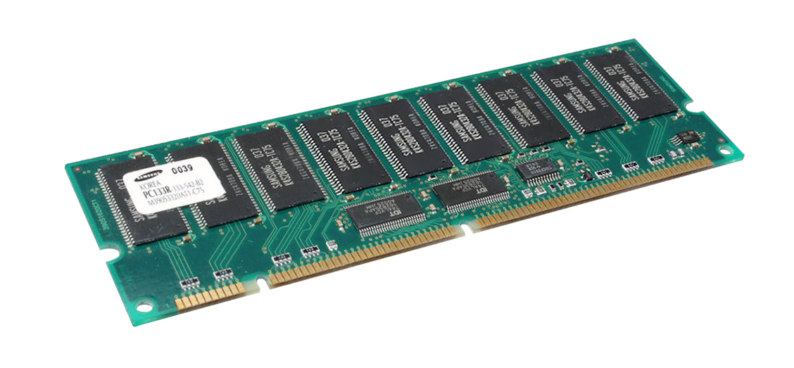 M390S3320AT1-C75 Samsung 256MB PC133 133MHz ECC Registered CL3 3.3V 168-Pin DIMM Memory Module