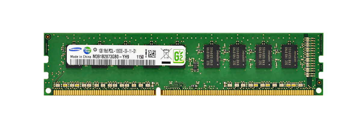 Samsung M391B5273DH0-YH9 2枚セット - PC3L-10600E(DDR3L-1333) ECC 240Pin DDR3 SDRAM 8GB(4GB x2) #1