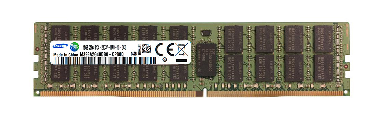 M393A2G40DB0-CPB0Q Samsung 16GB PC4-17000 DDR4-2133MHz Registered ECC CL15 288-Pin DIMM 1.2V Dual Rank Memory Module