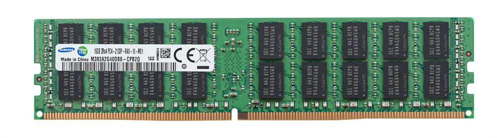 M393A2G40DB0-CPB2Q Samsung 16GB PC4-17000 DDR4-2133MHz Registered ECC CL15 288-Pin DIMM 1.2V Dual Rank Memory Module