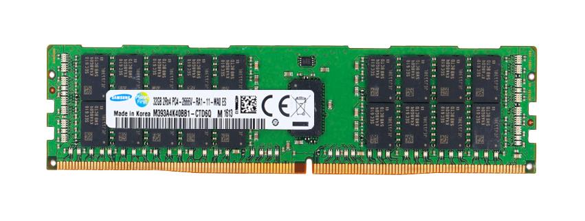 M393A4K40BB1-CTD6Q Samsung 32GB PC4-21300 DDR4-2666MHz Registered ECC CL19 288-Pin DIMM 1.2V Dual Rank Memory Module
