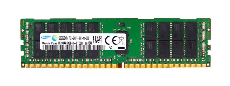 M393AAK40B41-CTC Samsung 128GB PC4-19200 DDR4-2400MHz Registered ECC CL17 288-Pin DIMM 1.2V Octal Rank Memory Module