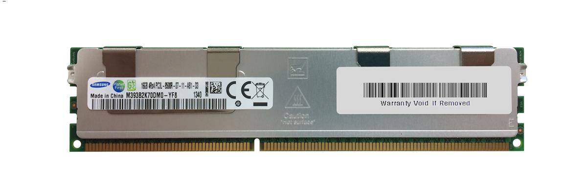M393B2K70DM0-YF8 Samsung 16GB PC3-8500 DDR3-1066MHz ECC Registered CL7 240-Pin DIMM 1.35V Low Voltage Quad Rank Memory Module