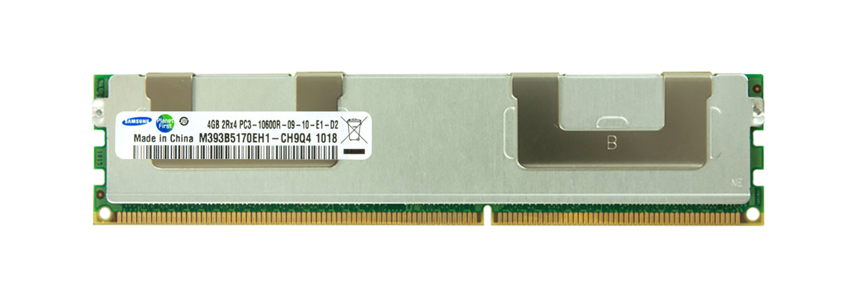 M393B5170EH1-CH9Q4 Samsung 4GB PC3-10600 DDR3-1333MHz ECC Registered CL9 240-Pin DIMM Dual Rank Memory Module