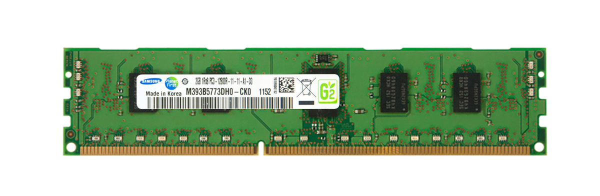M393B5773DH0-CK0 Samsung 2GB PC3-12800 DDR3-1600MHz ECC Registered CL11 240-Pin DIMM Single Rank Memory Module