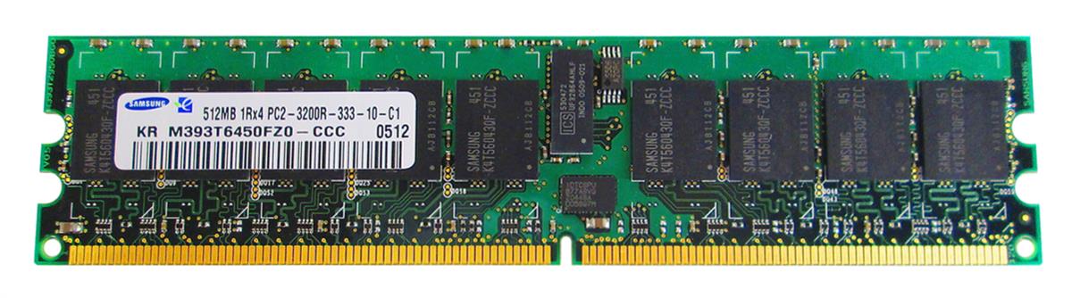 M393T6450FZ0-CCC Samsung 512MB PC2-3200 DDR2-400MHz ECC Registered CL3 240-Pin DIMM Single Rank Memory Module