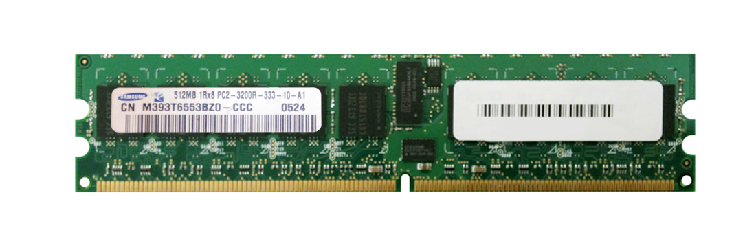 M393T6553BZ0-CCC Samsung 512MB PC2-3200 DDR2-400MHz ECC Registered CL3 240-Pin DIMM Single Rank Memory Module