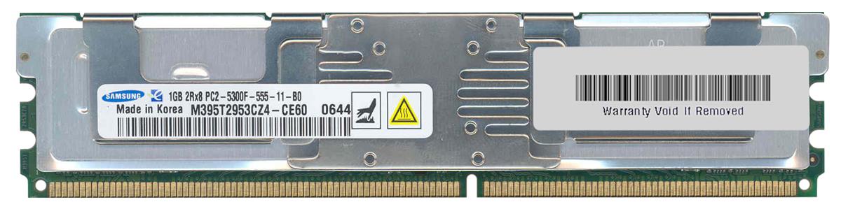 M395T2953CZ4-CE60 Samsung 1GB PC2-5300 DDR2-667MHz ECC Fully Buffered CL5 240-Pin DIMM Dual Rank Memory Module