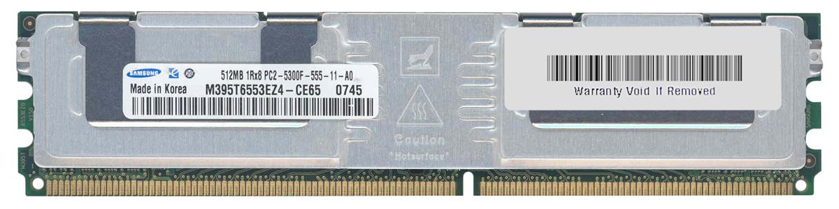 M395T6553EZ4-CE65 Samsung 512MB PC2-5300 DDR2-667MHz ECC Fully Buffered CL5 240-Pin DIMM Single Rank Memory Module