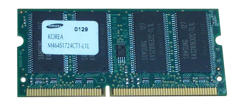 M464S1724CT1-L1L Samsung 128MB SDRAM PC100 CL2 Non-Parity 100Mhz 3.3V 144-Pin SoDimm Memory Module