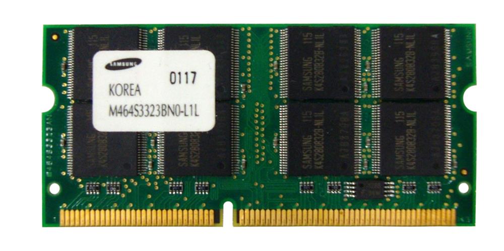 M464S3323BN0-L1L Samsung 256MB PC100 100MHz non-ECC Unbuffered CL2 144-Pin SoDimm Memory Module