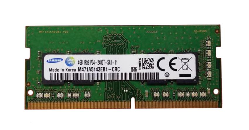 M471A5143EB1-CRC Samsung 4GB PC4-19200 DDR4-2400MHz non-ECC Unbuffered CL17 260-Pin SoDimm 1.2V Single Rank Memory Module