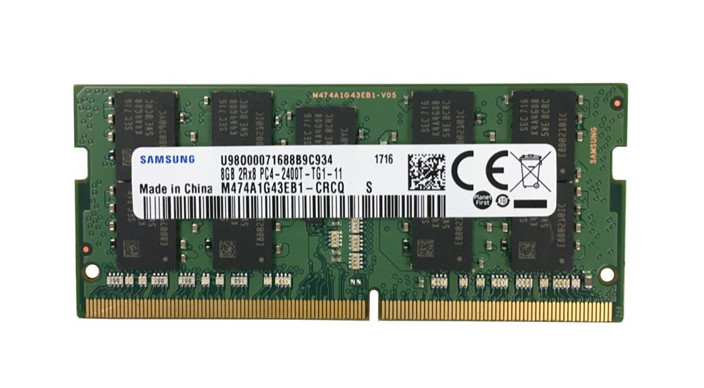 M474A1G43EB1-CRC Samsung 8GB PC4-19200 DDR4-2400MHz ECC Unbuffered CL17 260-Pin SoDimm 1.2V Dual Rank Memory Module
