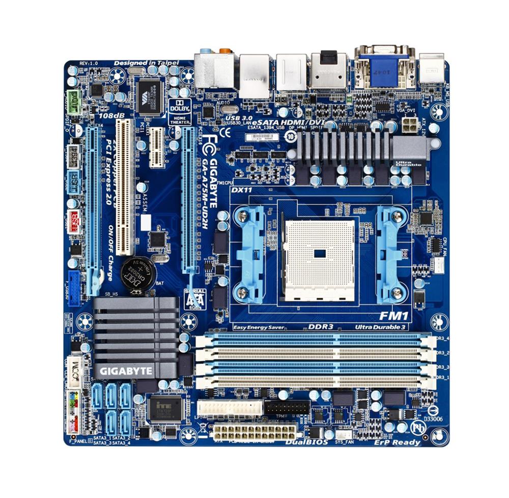 M4L-80080098 Gigabyte Tech GA-A75M-UD2H Motherboard