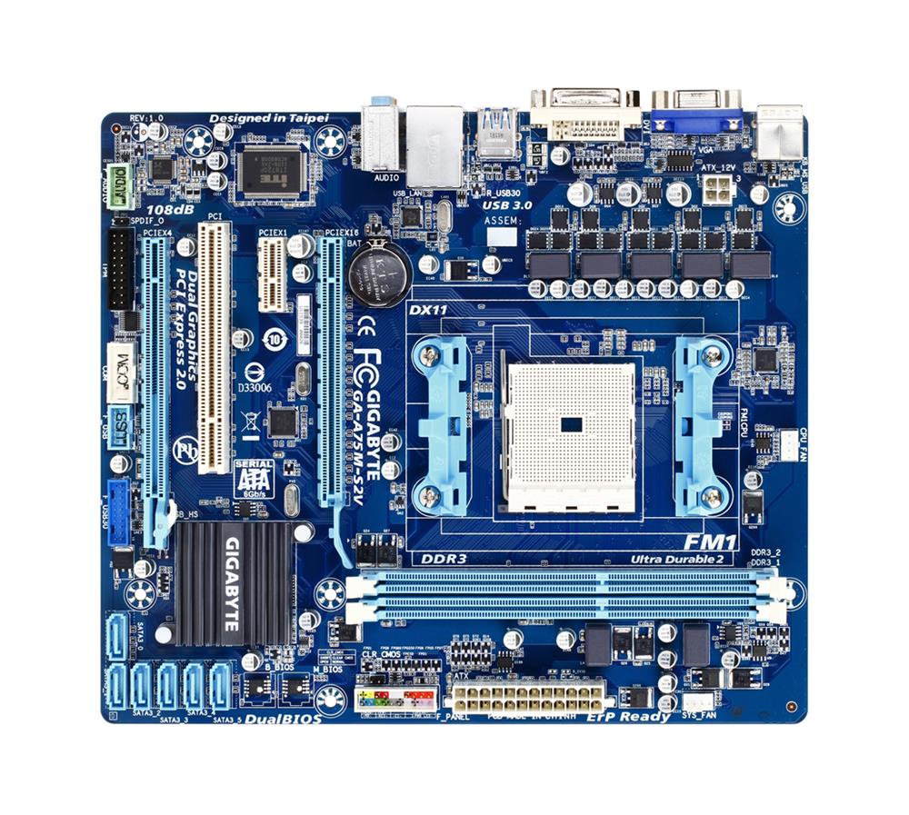 M4L-80098707 Gigabyte Tech GA-A75M-S2V Motherboard
