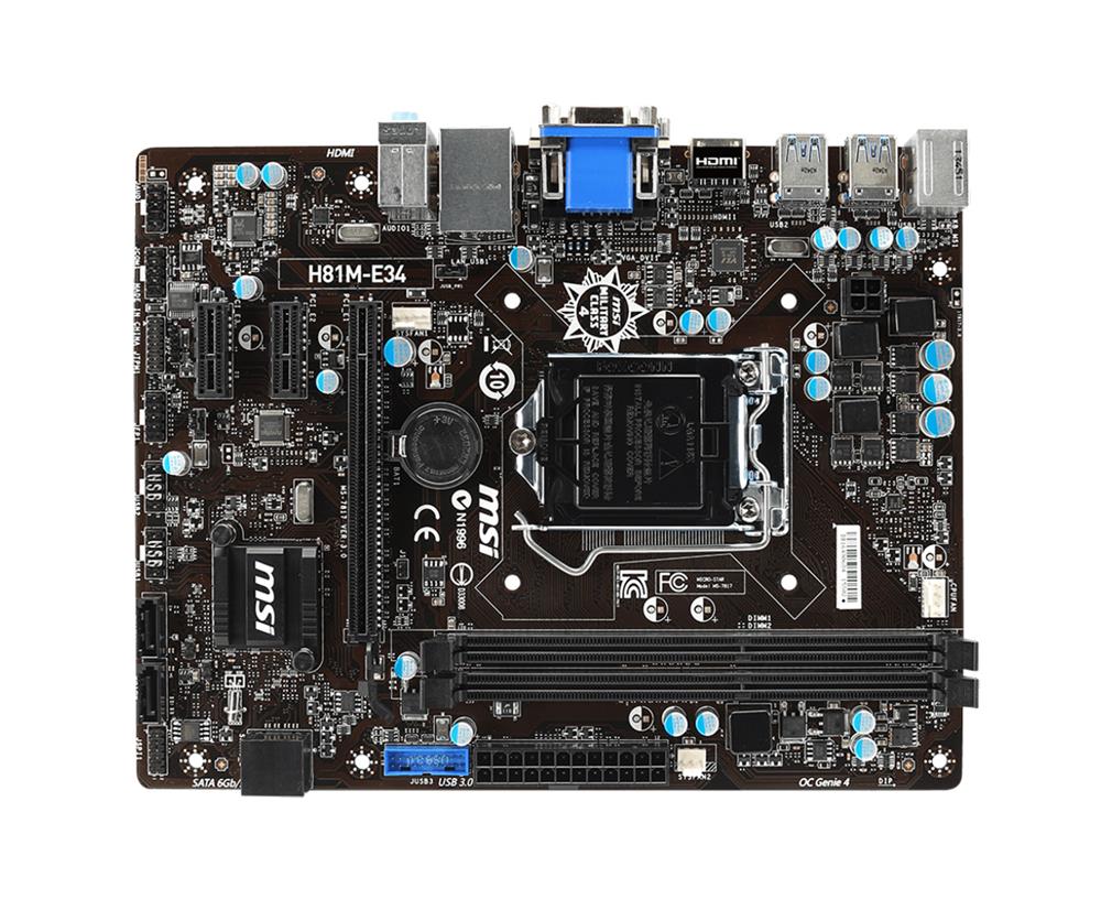 M4L-80106282 MSI H81M-E34 Motherboard