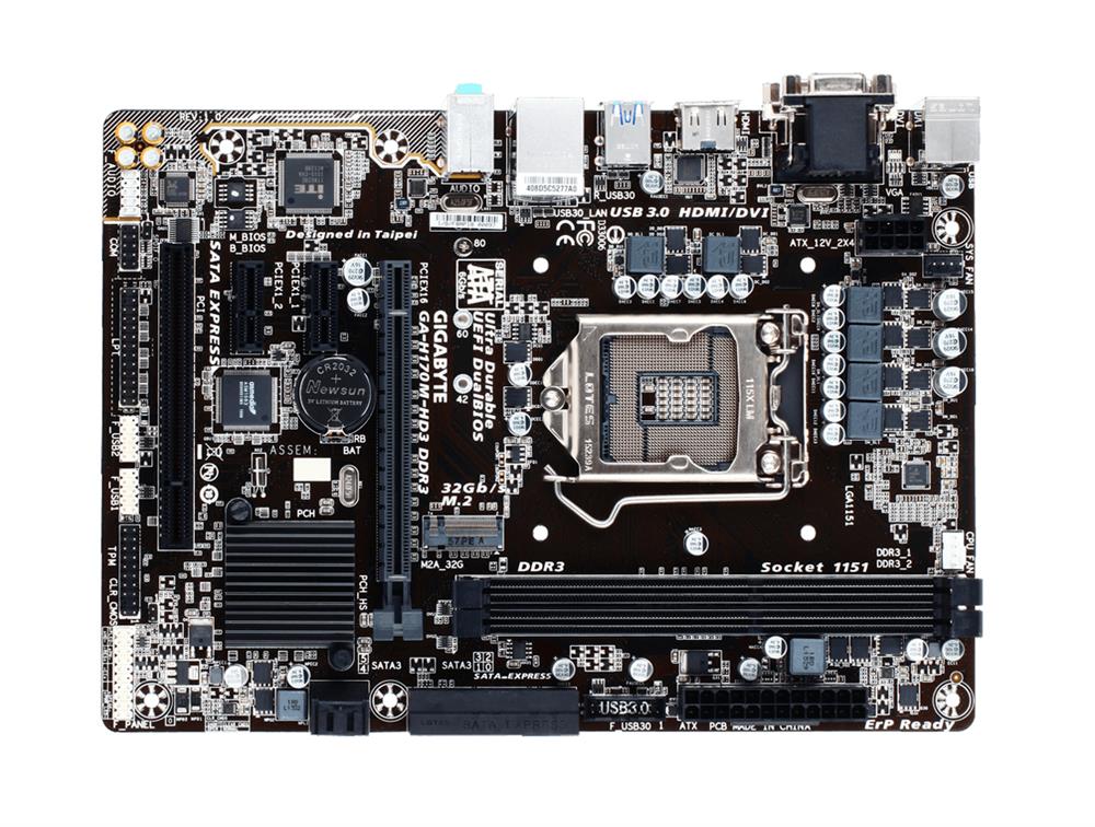 M4L-80119183 Gigabyte Tech GA-H170M-HD3 DDR3 Motherboard