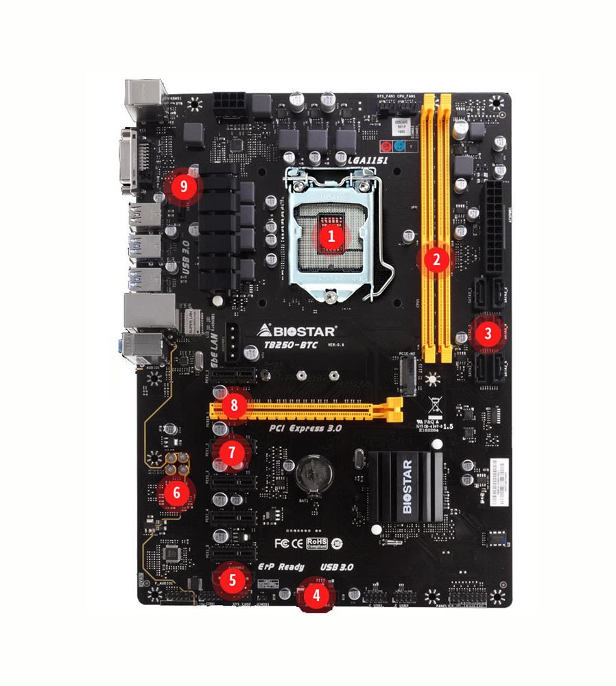M4L-80121294 Biostar TB250-BTC+ Motherboard