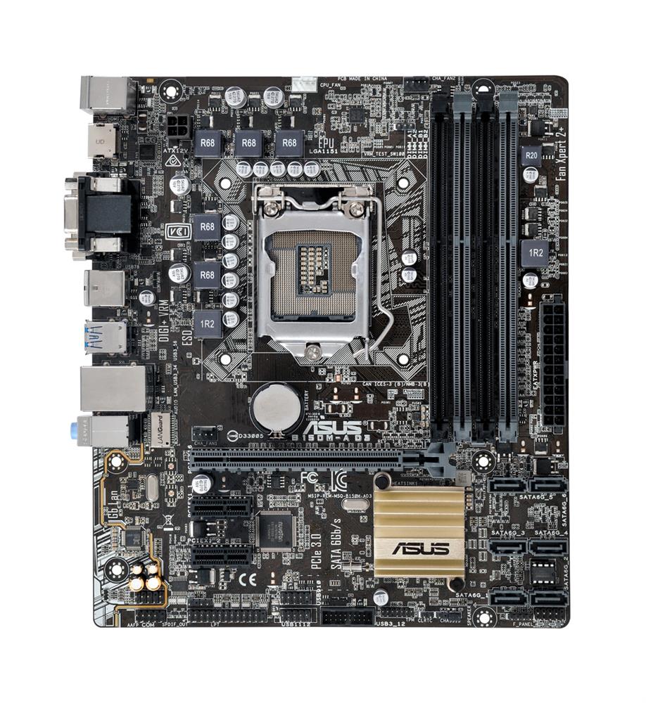 MB-B150MAD ASUS B150M-A D3 Socket LGA 1151 Intel B150 Chipset 6th Generation Core i7 / i5 / i3 / Pentium / Celeron Processors Support DDR3 4x DIMM 6x SATA 6.0Gb/s Micro-ATX Motherboard (Refurbished)