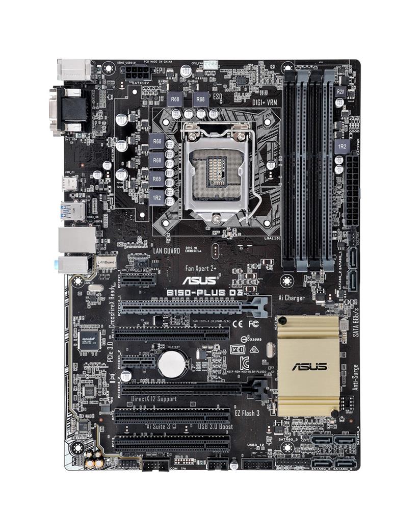 MB-B150MPD ASUS B150M-PLUS D3 Socket LGA 1151 Intel B150 Chipset 7th/6th Generation Core i7 / i5 / i3 / Pentium / Celeron Processors Support DDR3 4x DIMM 6x SATA 6.0Gb/s Micro-ATX Motherboard (Refurbished)