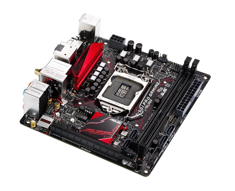 MB-B15IPGA ASUS B150I PRO GAMING/WIFI/AURA Socket LGA 1151 Intel B150 Chipset 6th Generation Core i7 / i5 / i3 / Pentium / Celeron Processors Support DDR4 2x DIMM 4x SATA 6.0Gb/s Mini-ITX Motherboard (Refurbished)