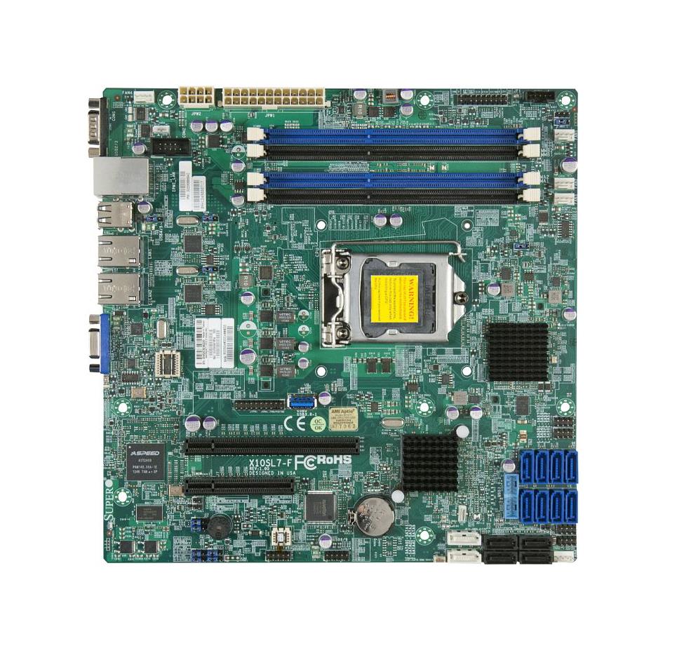 MB-X10L7FB SuperMicro X10SL7-F Single socket H3 LGA-1150 Intel C222 Express PCH Xeon E3-1200 v3/ 4th Gen Core i3/ Pentium/ Celeron Processors Support Micro-ATX Server Motherboard (Refurbished)
