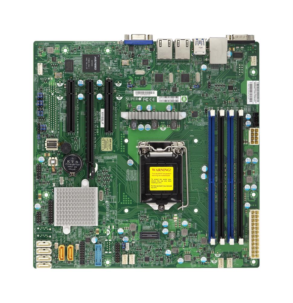 MB-X11SLF SuperMicro X11SSL-F Socket H4 LGA 1151 Intel C232 Chipset Xeon E3-1200 v5 / v6 Processors Support DDR4 4x DIMM 6x SATA 6.0Gb/s Micro-ATX Server Motherboard (Refurbished)