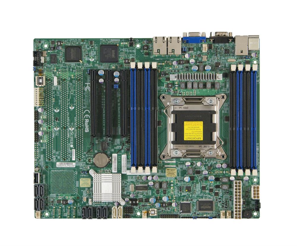 MB-X9SRIF SuperMicro X9SRI-F Socket LGA 2011 Intel C602 Chipset Intel Xeon E5-2600/1600 & E5-2600/1600 v2 Processors Support DDR3 8x DIMM 2x SATA3 6.0Gb/s ATX Server Motherboard (Refurbished)