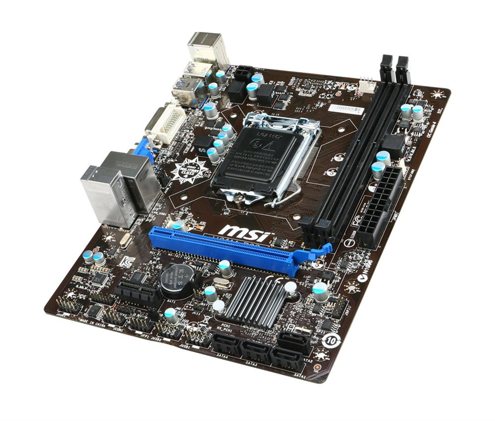 MB81MP33 MSI H81M-P33 Socket LGA1150 Intel H81 4th Generation Core i7 / i5 / i3 / Pentium / Celeron Processors Support DDR3 2x DIMM 6x SATA 3.0Gb/s Micro-ATX Motherboard (Refurbished)