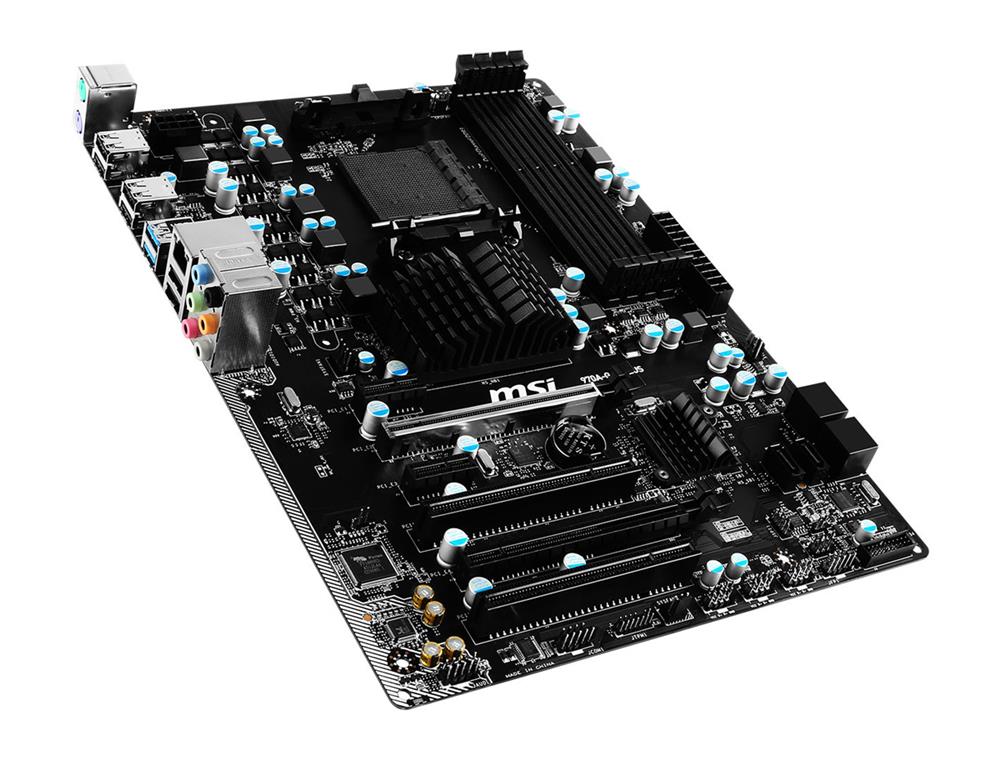 MB970G43P MSI Socket AM3+ AMD 970 + SB950 Chipset AMD FX/ AMD Phenom II/ AMD Athlon/ AMD Sempron Processors Support DDR3 4x DIMM 6x SATA 6.0Gb/s ATX Motherboard (Refurbished)
