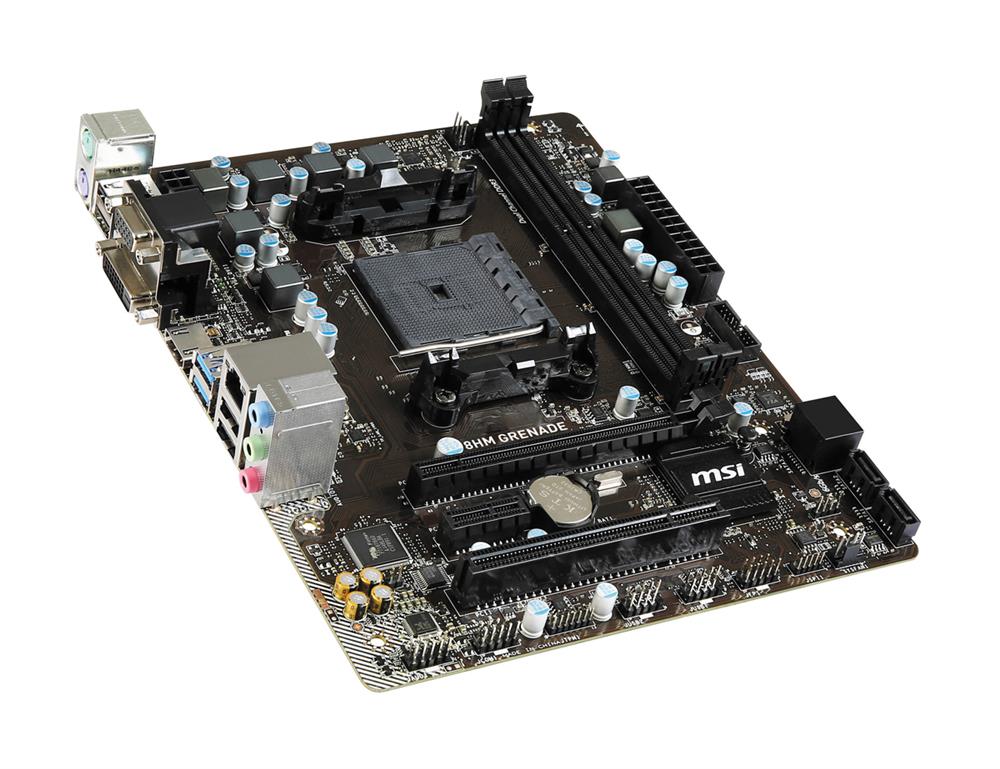 MBA68HMG MSI A68HM GRENADE Socket FM2+ AMD A68H Chipset AMD A-Series/ AMD Athlon Processors Support DDR3 2x DIMM 4x SATA 6.0Gb/s Miro-ATX Motherboard (Refurbished)