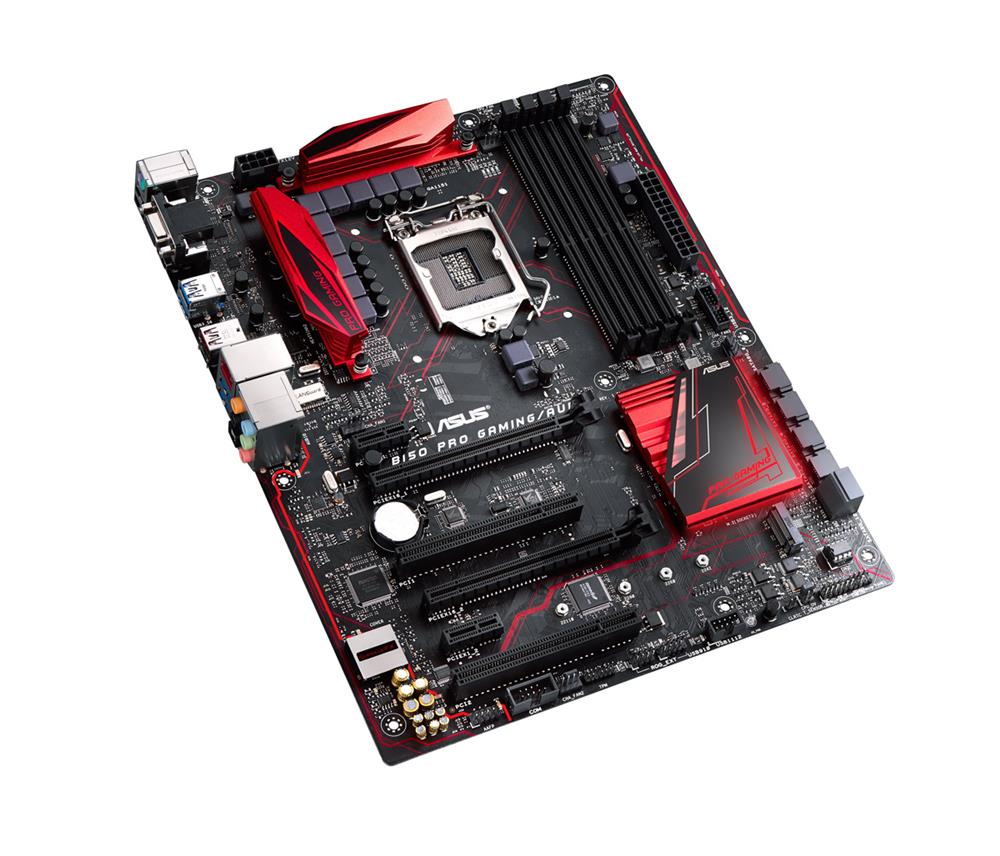 MBB15PGAR ASUS B150 PRO GAMING/AURA Socket LGA 1151 Intel B150 Chipset 6th Generation Core i7 / i5 / i3 / Pentium / Celeron Processors Support DDR4 4x DIMM 6x SATA 6.0Gb/s ATX Motherboard (Refurbished)
