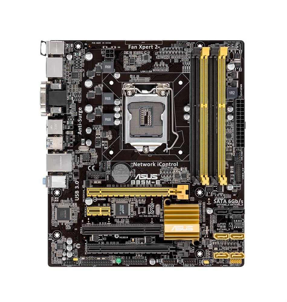 MBB85MESM ASUS B85M-E/CSM Socket LGA 1150 Intel B85 Chipset 4th Generation Core i7 / i5 / i3 / Pentium / Celeron Processors Support DDR3 4x DIMM 2x SATA 3.0Gb/s Micro-ATX Motherboard (Refurbished)