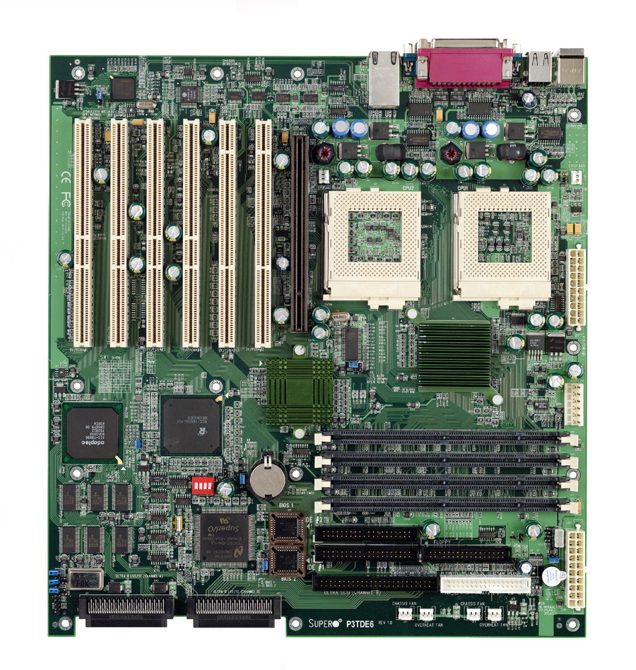 MBD-P3TDE6-B SuperMicro Serverworks He-Sl 4GB Memory Support Dual Processor 1x10/100 Mb Ext-Atx Server Motherboard (Refurbished)