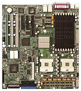MBD-X6DH8-G2-B SuperMicro X6DH8-G2 Dual Socket FC-mPGA4 Intel E7520 Chipset Dual 64-Bit Intel Processors Support DDR2 8x DIMM 2x SATA Extended-ATX Server Motherboard (Refurbished)
