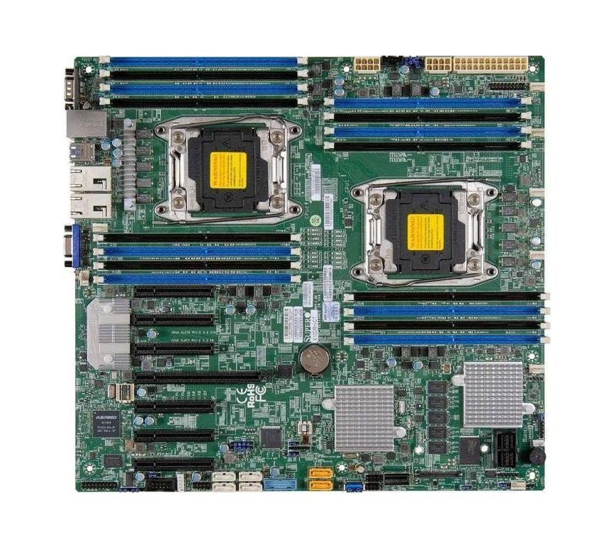 MBDX10DRHCTB SuperMicro X10DRH-CT Dual Socket R3 LGA 2011 Xeon E5-2600 v4 / v3 Intel C612 Chipset DDR4 16 x DIMM 10 x SATA 6Gbps 8 x SAS 12Gbps E-ATX Server Motherboard (Refurbished)