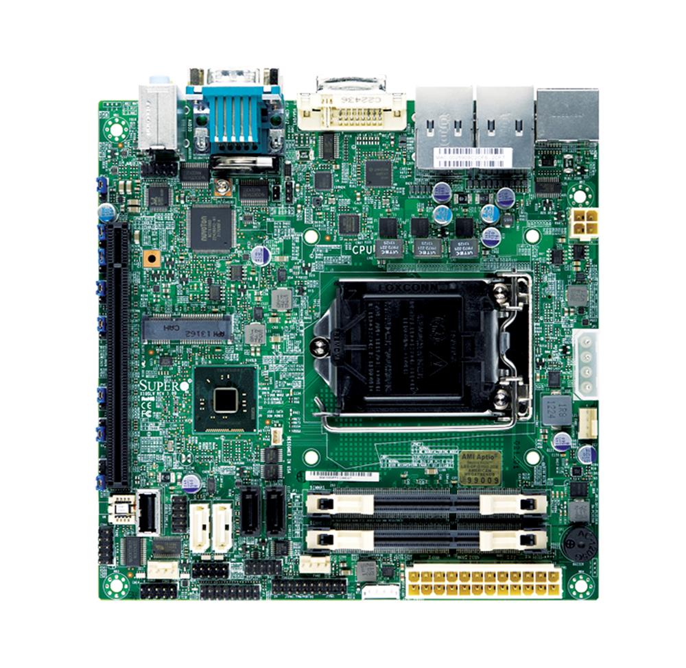 MBDX10SLVB SuperMicro X10SLV Socket LGA1150 Intel H81 Express Chipset 4th Generation Core i7 / i5 / i3 / Pentium / Celeron Processors Support DDR3 2xDIMM 2x SATA3 6.0Gb/s Mini-ITX Motherboard (Refurbished)