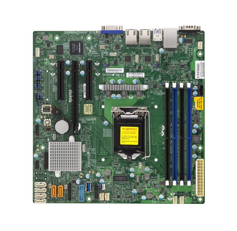 MBDX11SSLFB SuperMicro X11SSL-F Socket H4 LGA 1151 Xeon E3-1200 v5 / v6 Intel C232 Chipset DDR4 4 x DIMM 6 x SATA 6Gbps micro-ATX Server Motherboard (Refurbished)