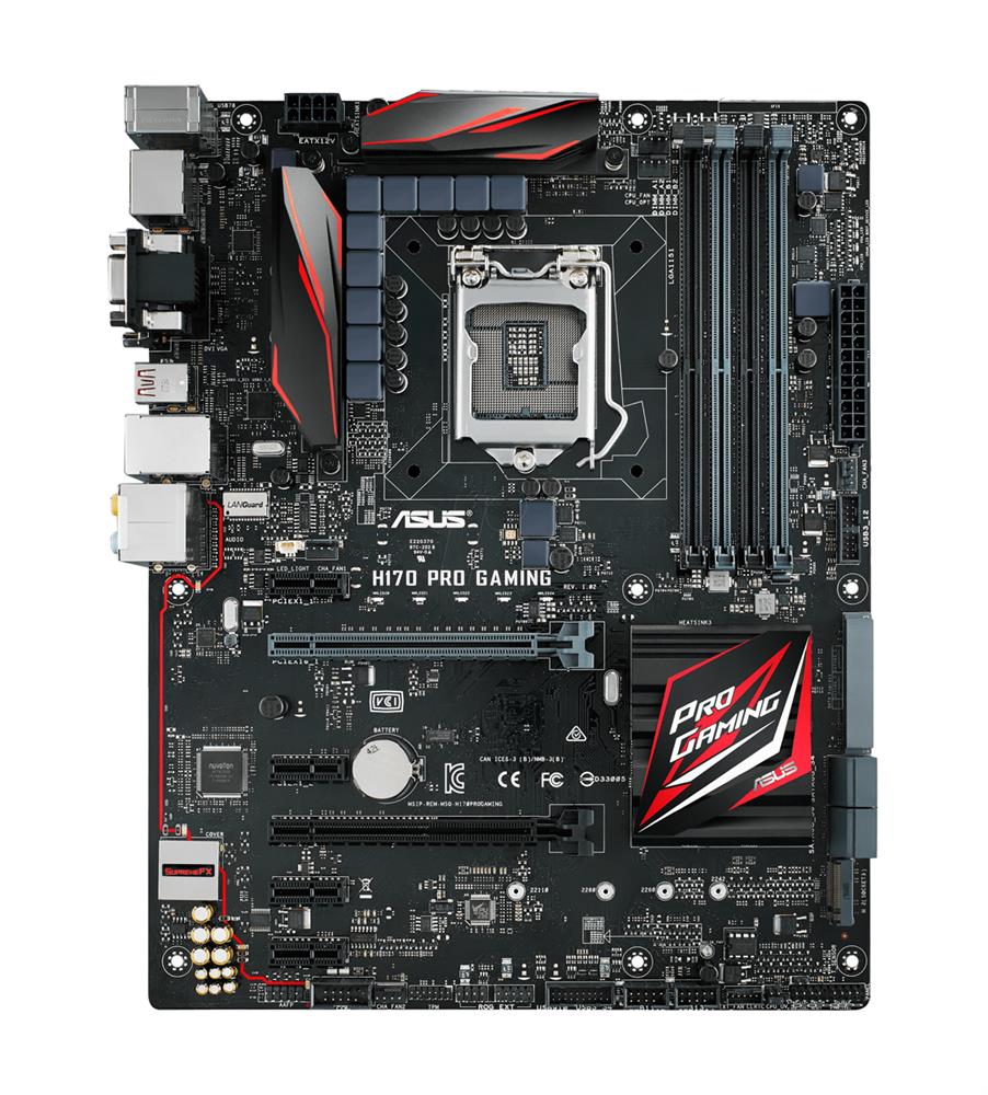 MBH170PGM ASUS H170 PRO GAMING Socket LGA 1151 Intel H170 Chipset 7th/6th Generation Core i7 / i5 / i3 / Pentium / Celeron Processors Support DDR4 4x DIMM 4x SATA 6.0Gb/s ATX Motherboard (Refurbished)